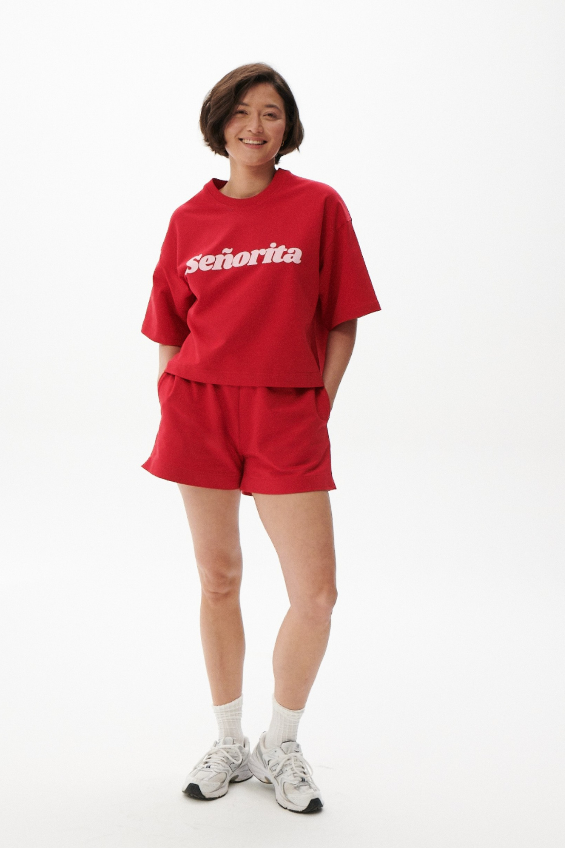 Boxy Señorita T-Shirt in Carmine Red