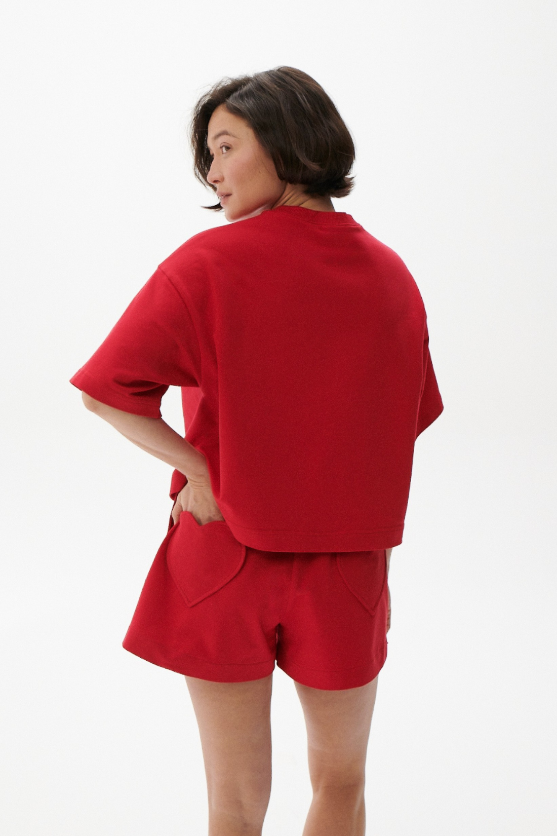 Boxy Señorita T-Shirt in Carmine Red
