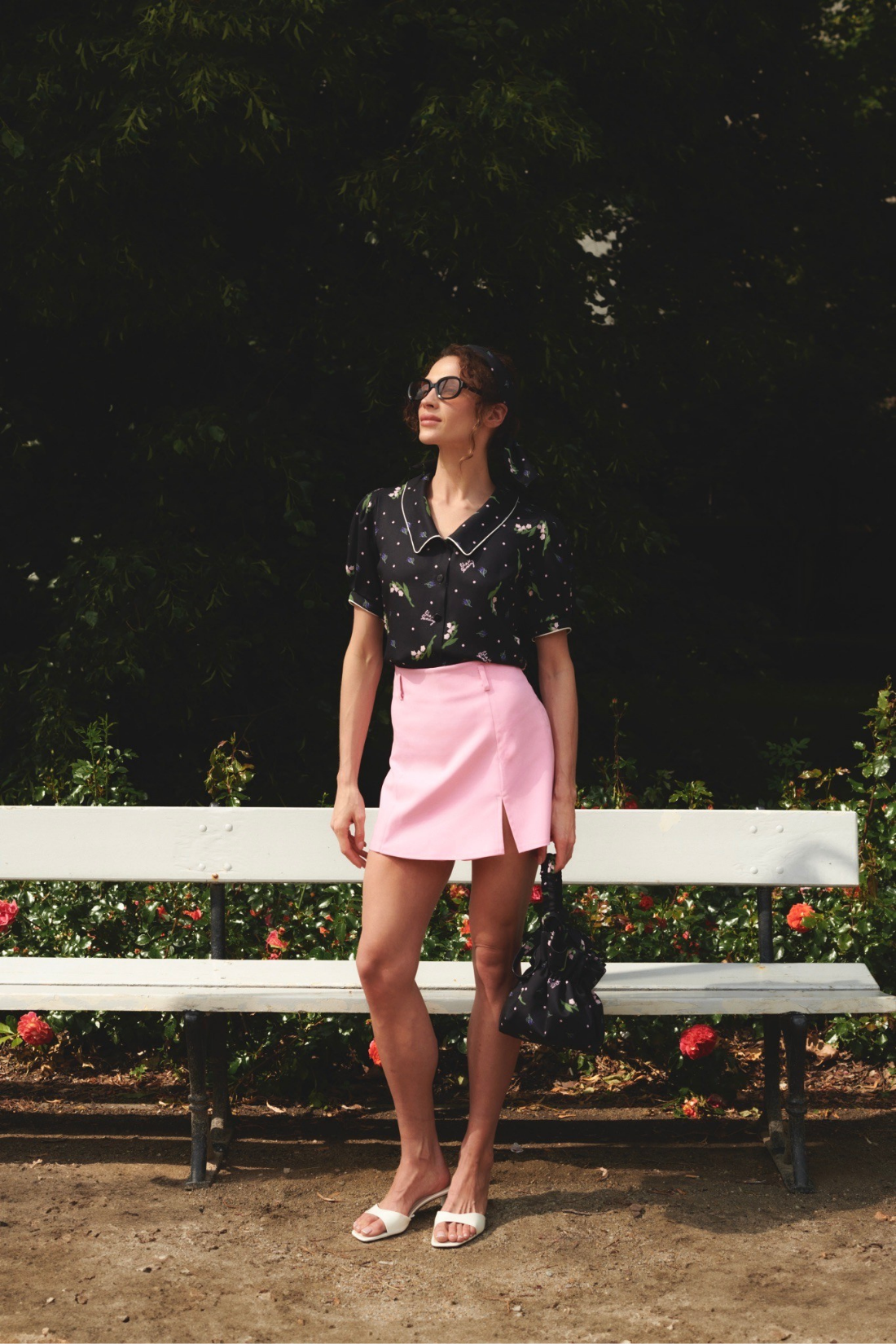 CLARENCE BLACK PRINT SHIRT
