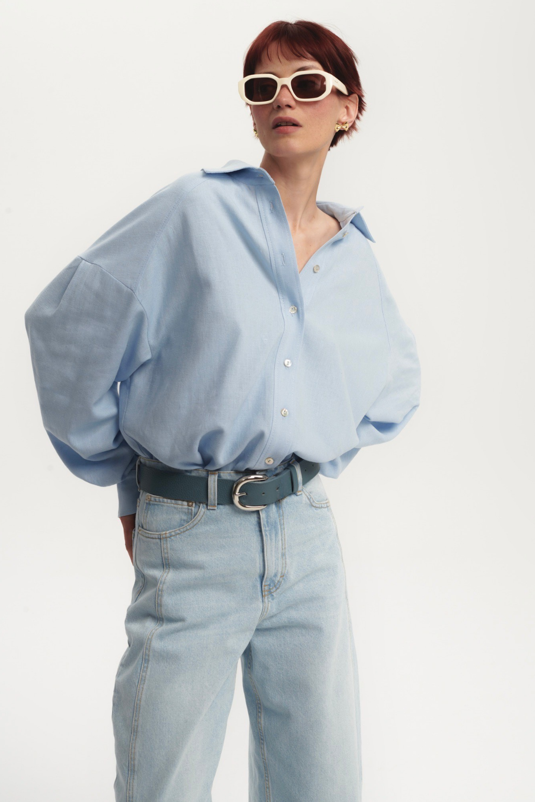 ESPERANZA RASPBERRY LINEN SHIRT