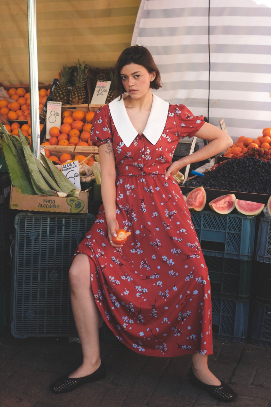BELLARIA RED PRINT DRESS