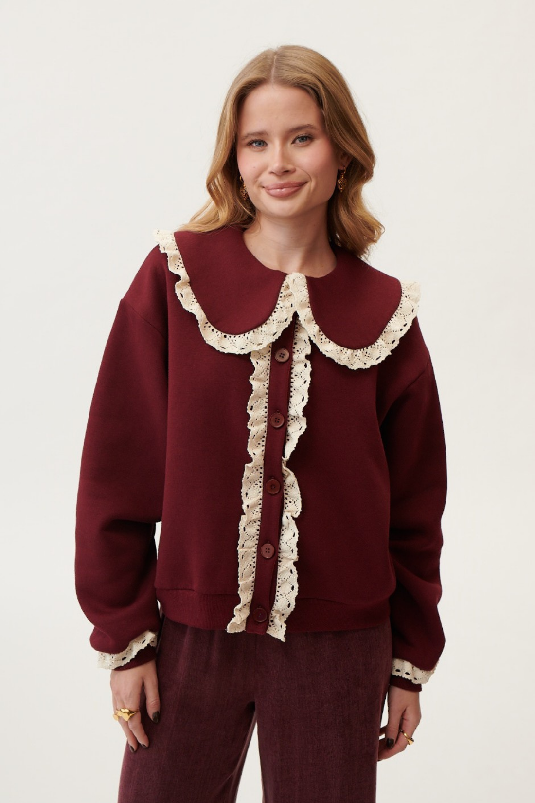 NOELLE CARDIGAN BURGUNDY