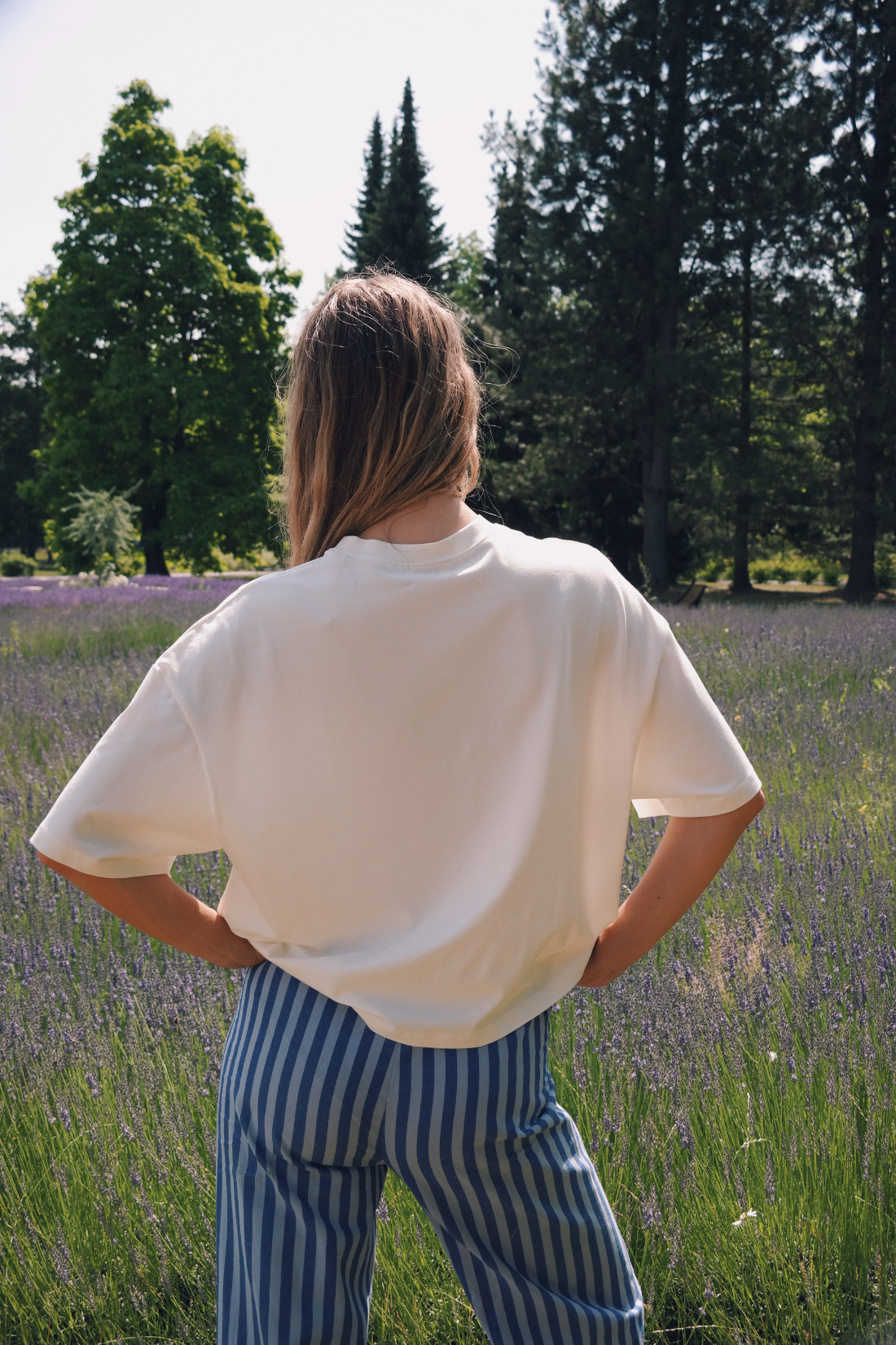 T-SHIRT BIANCO ŚMIETANKOWY