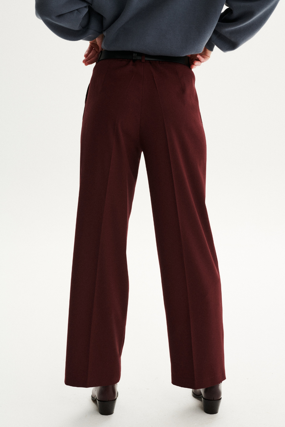 SPODNIE PANTALONI BORDO