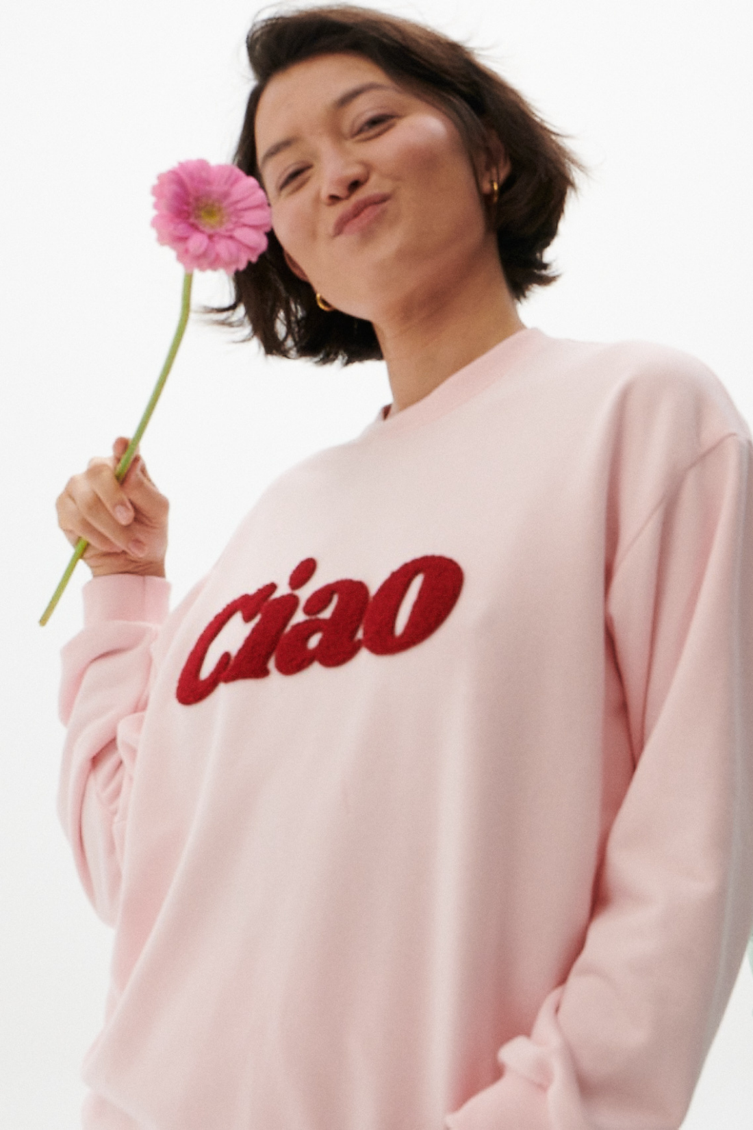 CIAO SPRING VIBES PINK SWEATSHIRT