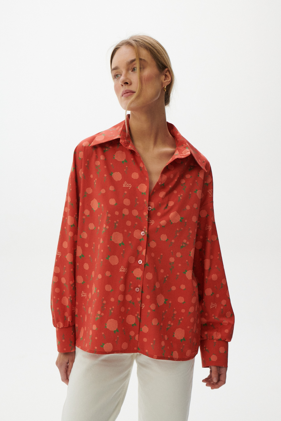ROSALIA PRINT RED SHIRT