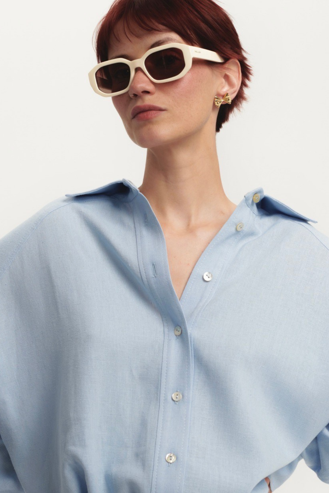 ESPERANZA RASPBERRY LINEN SHIRT