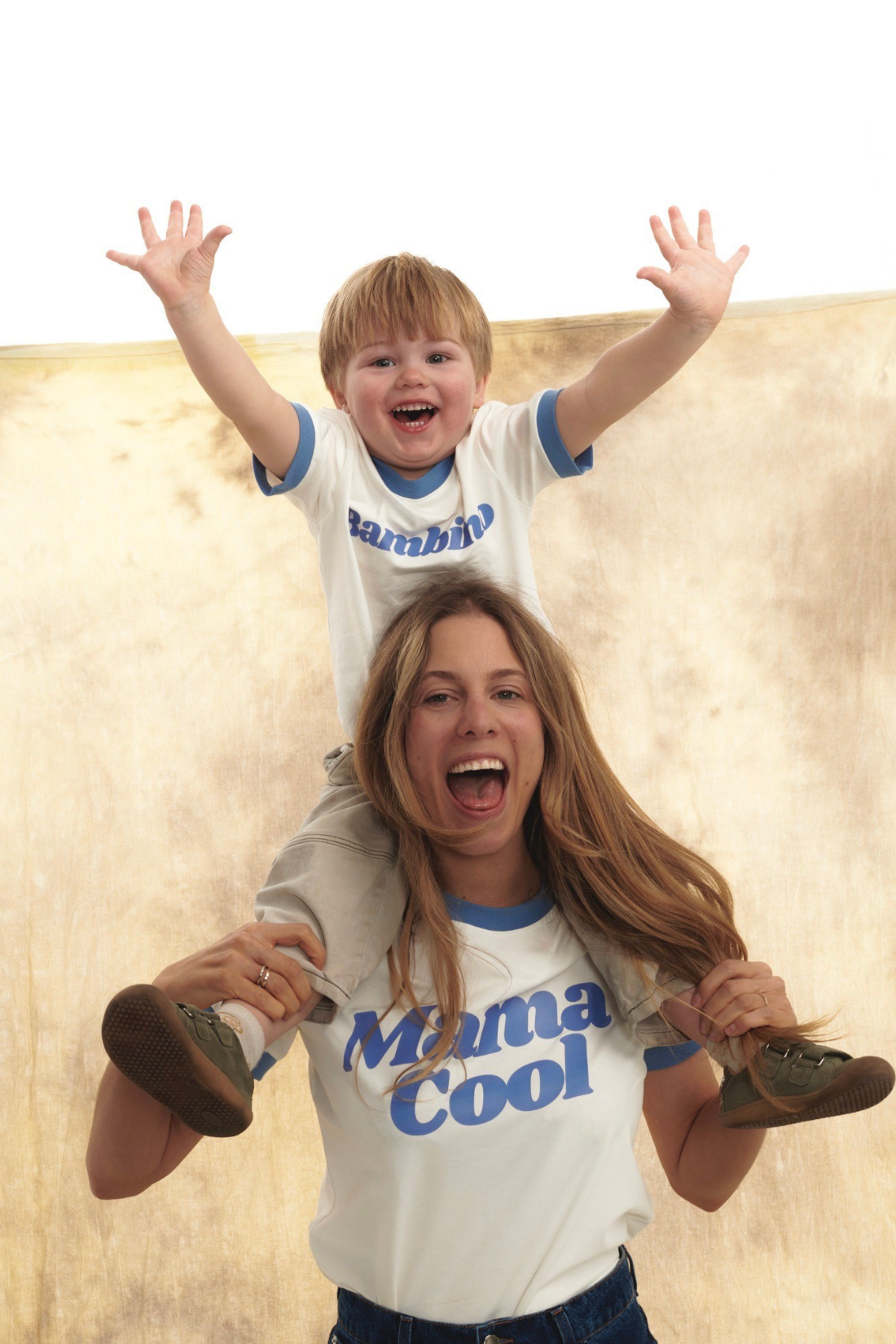 T-SHIRT BAMBINO ŚMIETANKOWY