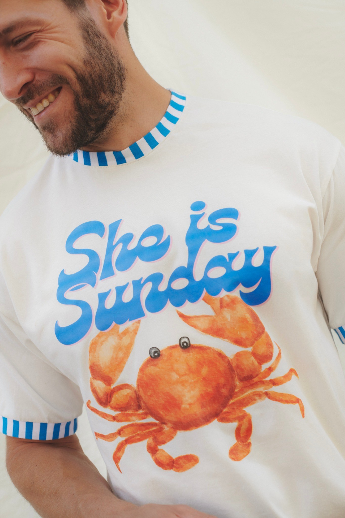 WHITE CRAB T-SHIRT - MEN