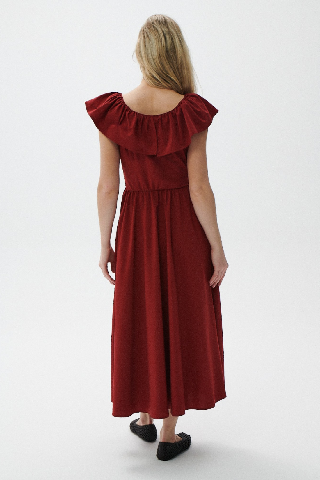 ROME DRESS BURGUNDY