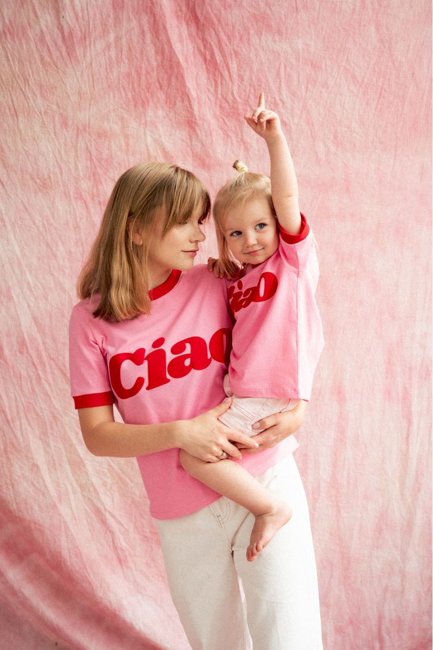 T-SHIRT HELLO SUNDAY PINK
