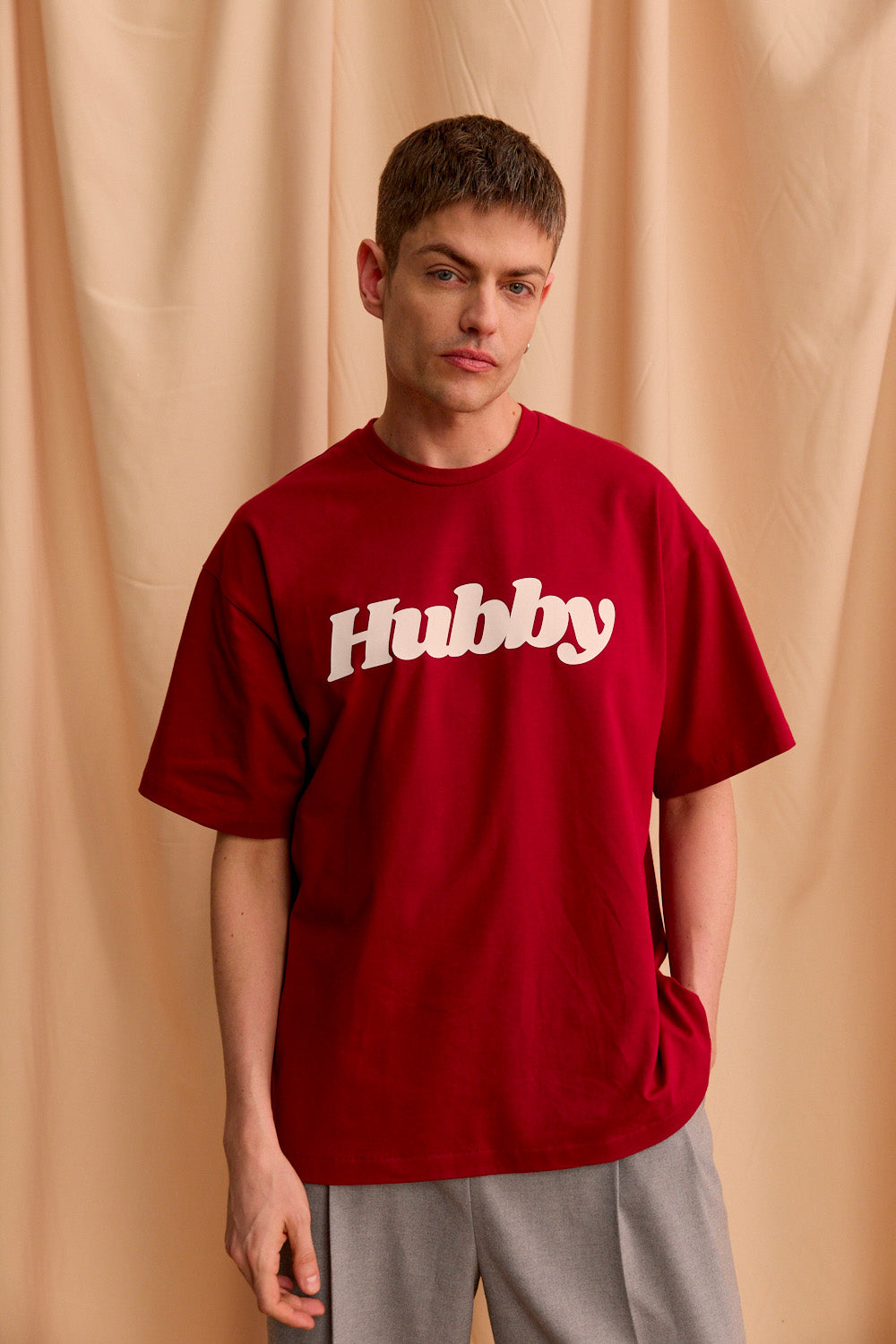 HUBBY BORDEAUX OVERSIZE T-SHIRT - MEN