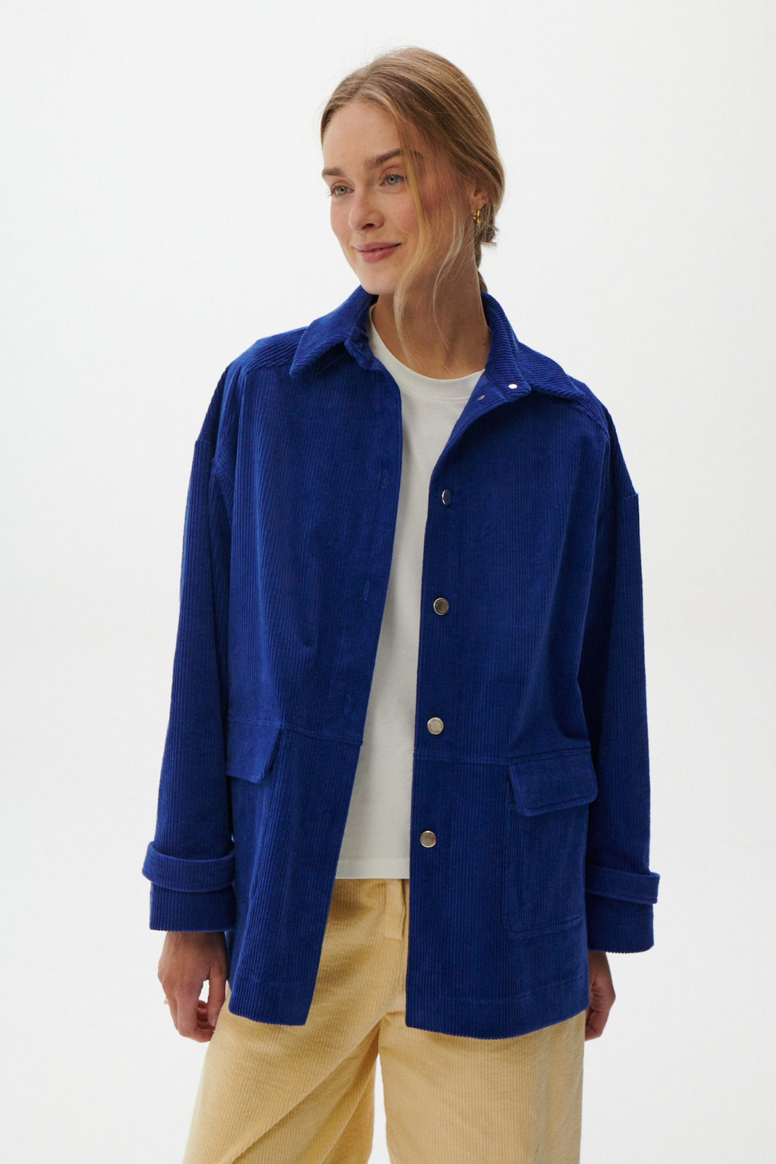 NORDIC CORDUROY JACKET COBALT BLUE