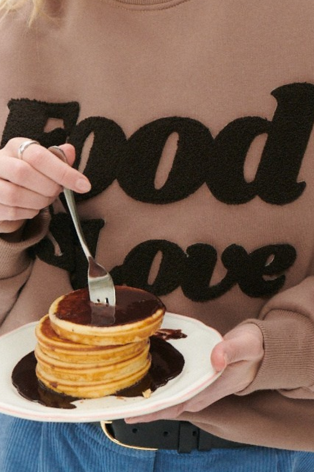FOOD IS LOVE COCOA SWEATSHIRT