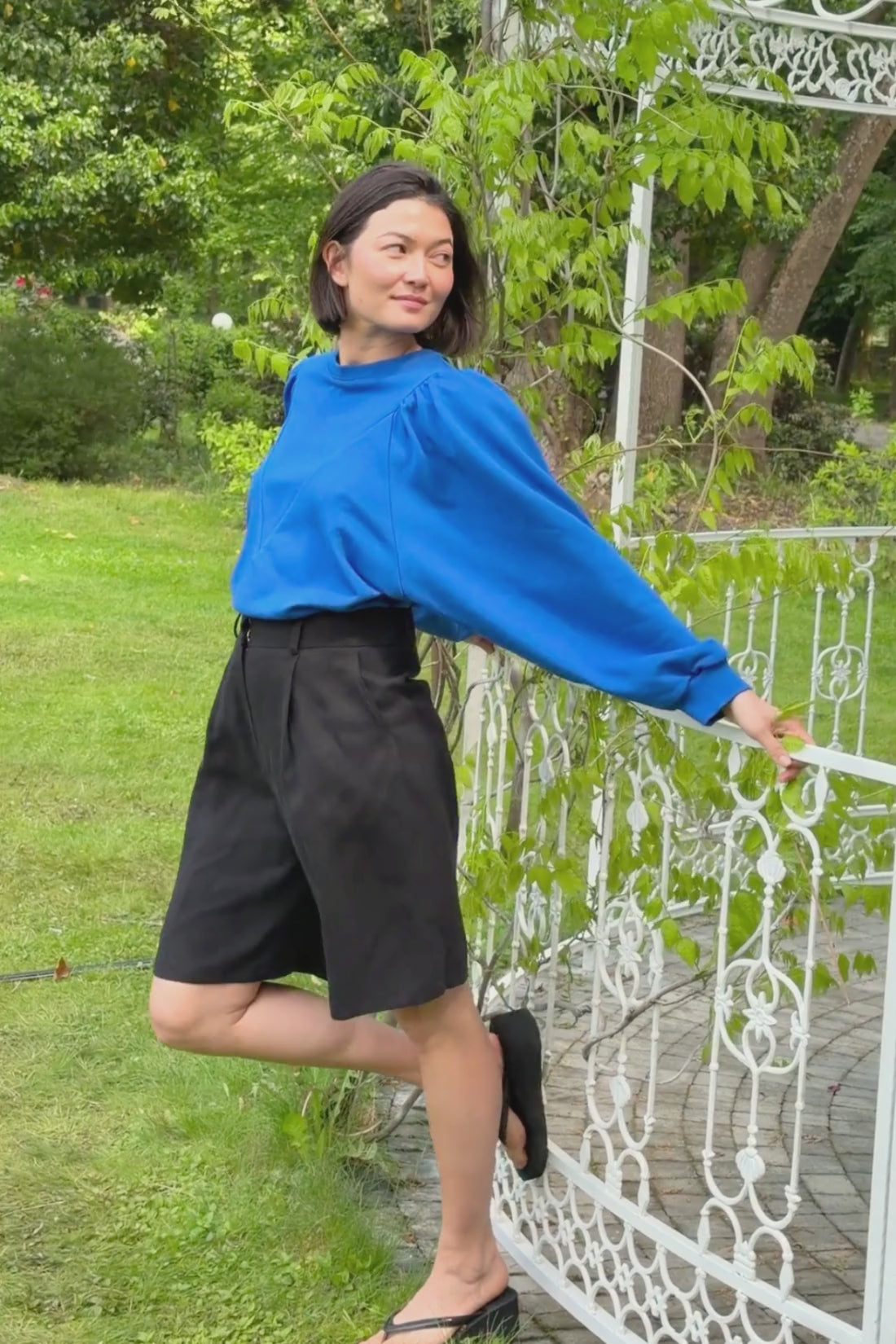 ELARA DARK BLUE DENIM SHORTS