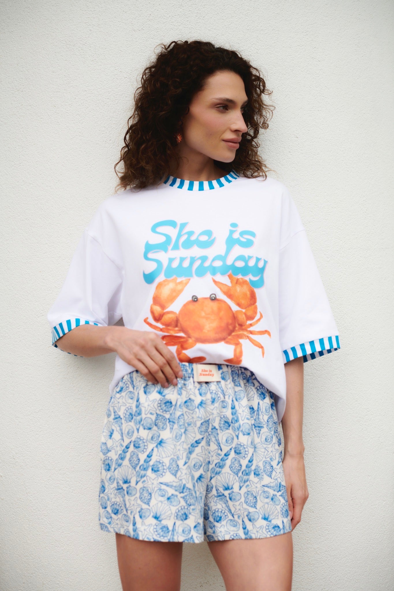 WHITE CRAB T-SHIRT