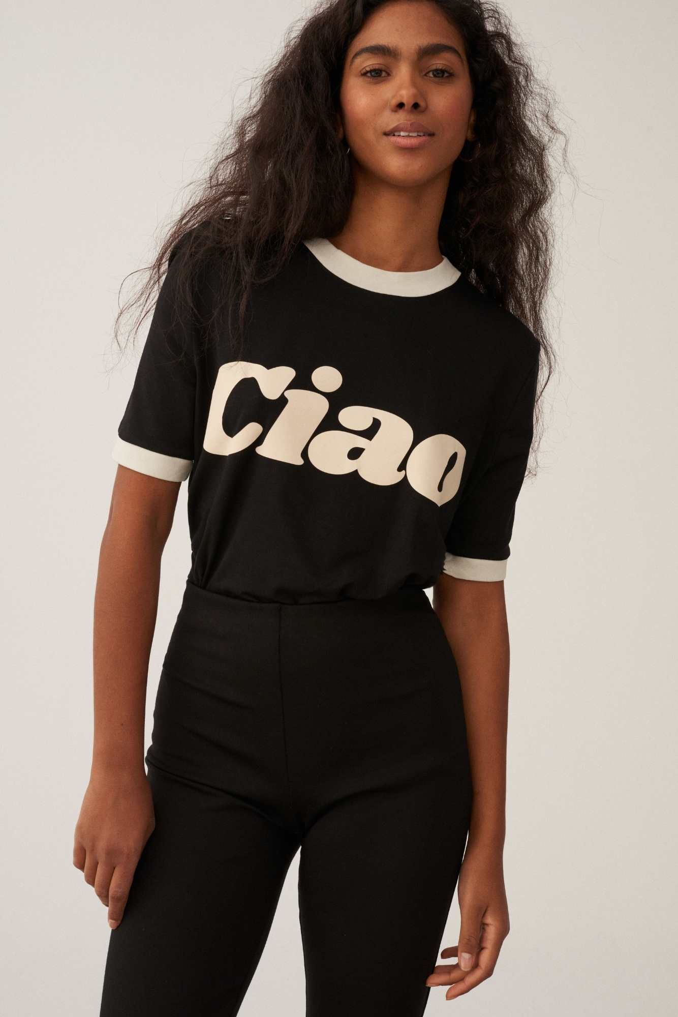 T-SHIRT HELLO BLACK
