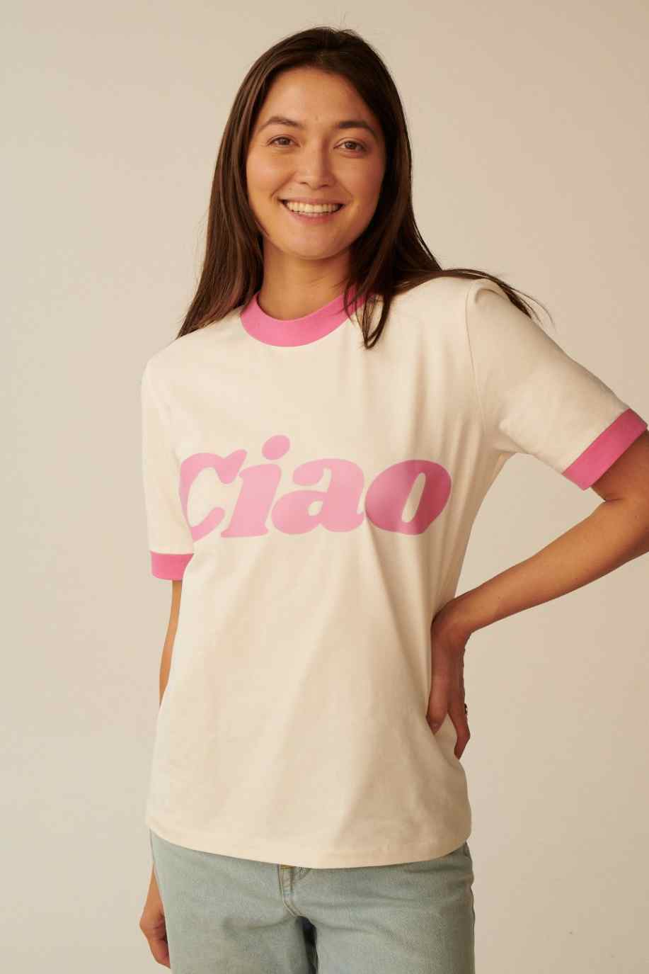 T-SHIRT HELLO PINK VACATION